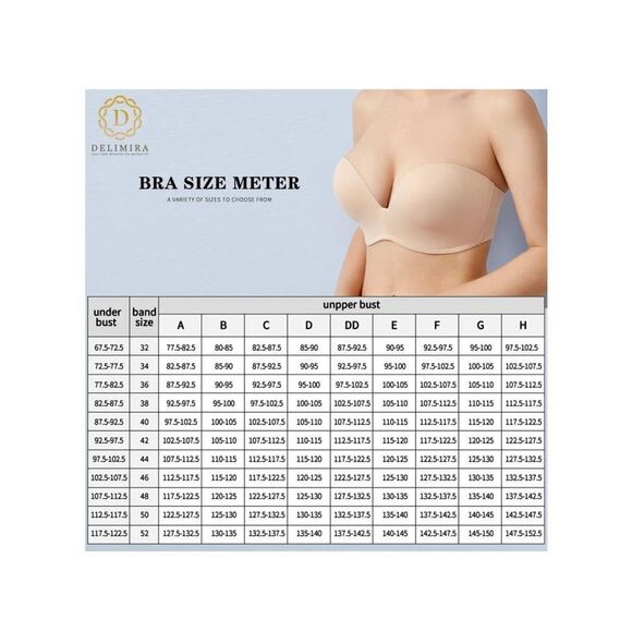 CALVENA Women's Slightly Lined Lift Support Plus Size Lace Push up Strapless Bra - Picture 6 of 6